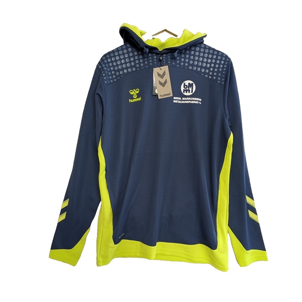 Hummel Pullover Hoodie Mens M Blue Vildbjerg Cup Soccer Futbol Active Athletic